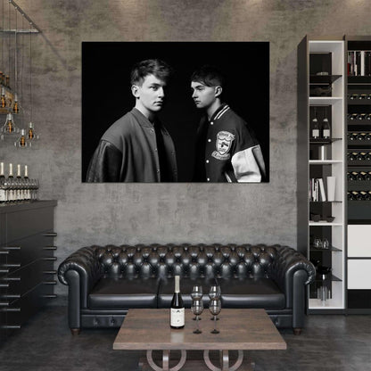 Disclosure Electronic Duo BW Music Art Wall Art Print Poster