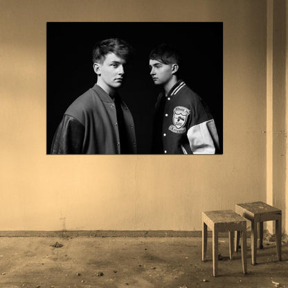Disclosure Electronic Duo BW Music Art Wall Art Print Poster