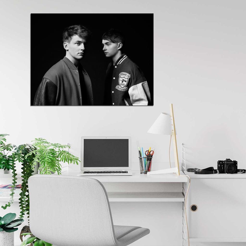 Disclosure Electronic Duo BW Music Art Wall Art Print Poster