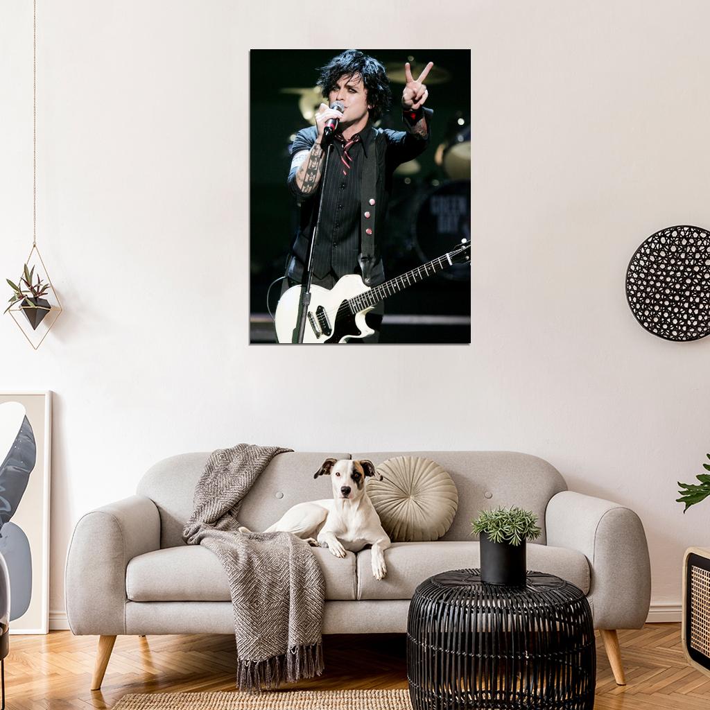 Green Day Billie Joe Armstrong Punk Rock Band Music Art Wall Art Print Poster