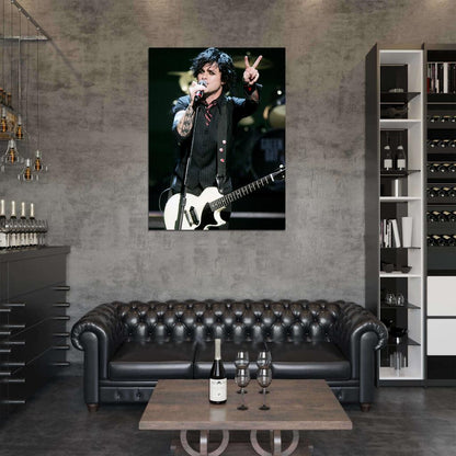 Green Day Billie Joe Armstrong Punk Rock Band Music Art Wall Art Print Poster