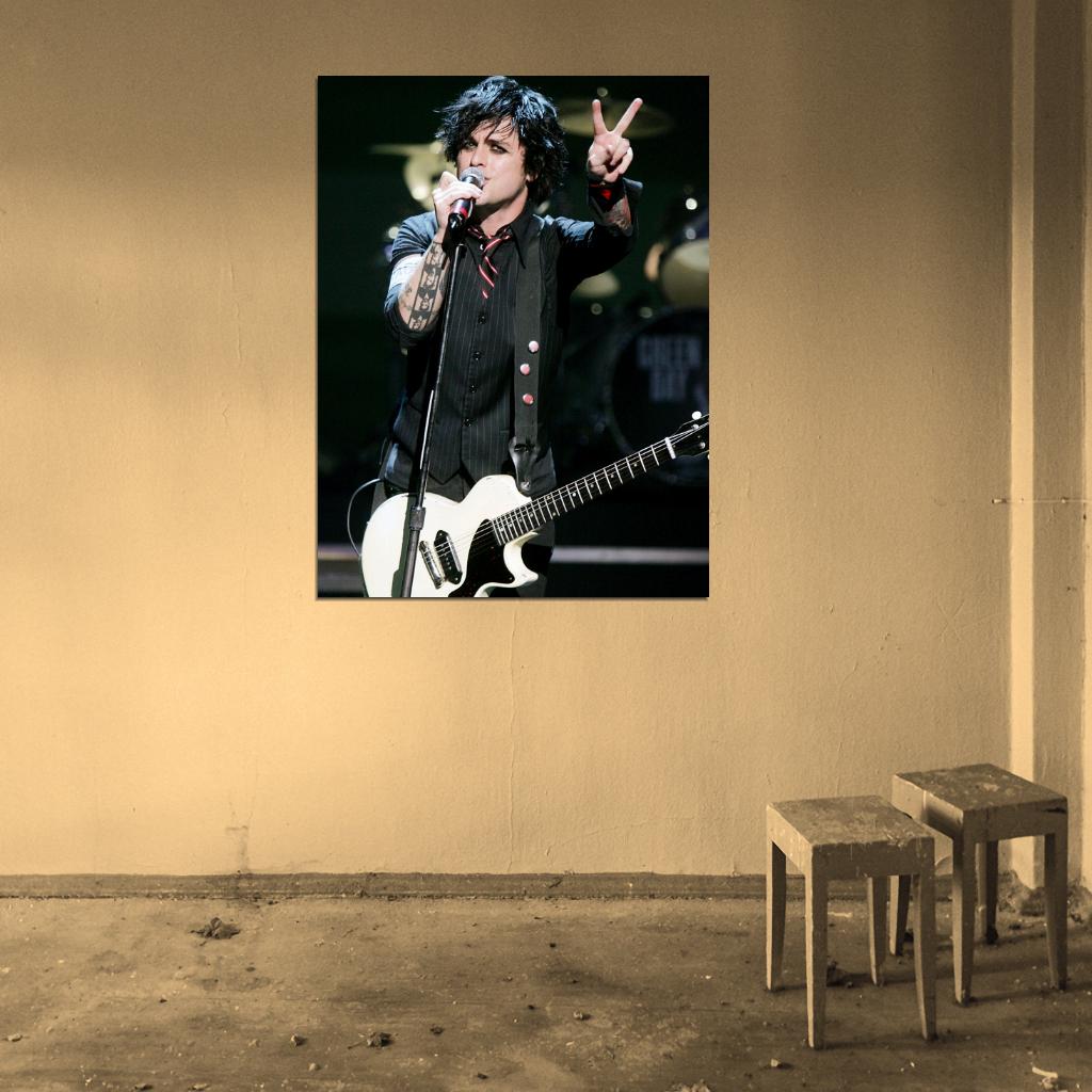Green Day Billie Joe Armstrong Punk Rock Band Music Art Wall Art Print Poster