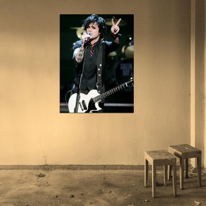 Green Day Billie Joe Armstrong Punk Rock Band Music Art Wall Art Print Poster