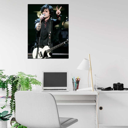 Green Day Billie Joe Armstrong Punk Rock Band Music Art Wall Art Print Poster