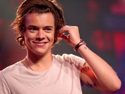 Harry Styles Portrait Tattoo Pop Singer Music Art Wall Art Print Poster