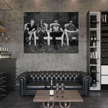 Imagine Dragons Indie Rock Band Music BW Art Wall Art Print Poster