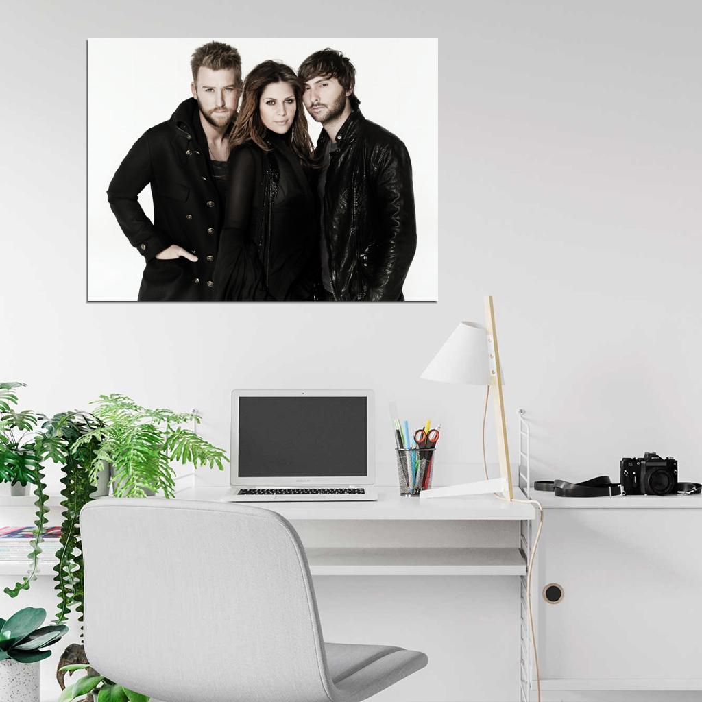 Lady Antebellum Country Pop Band Music Art Wall Art Print Poster