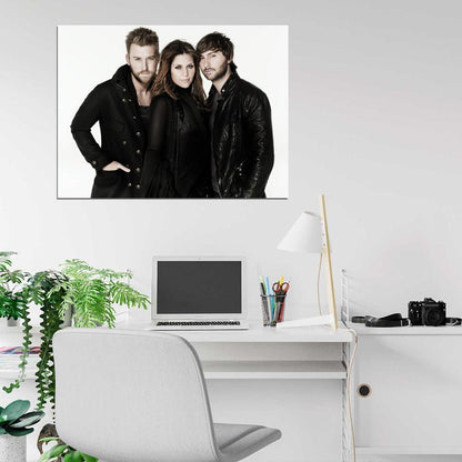 Lady Antebellum Country Pop Band Music Art Wall Art Print Poster