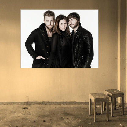 Lady Antebellum Country Pop Band Music Art Wall Art Print Poster