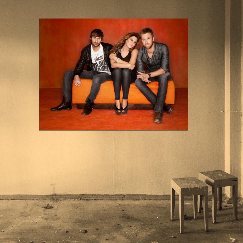 Lady Antebellum Country Pop Band Music Art Wall Art Print Poster