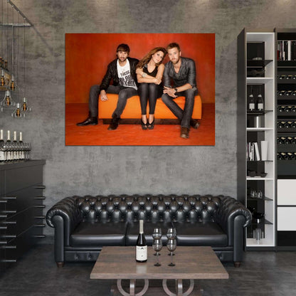 Lady Antebellum Country Pop Band Music Art Wall Art Print Poster