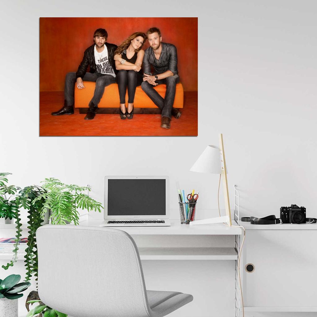Lady Antebellum Country Pop Band Music Art Wall Art Print Poster
