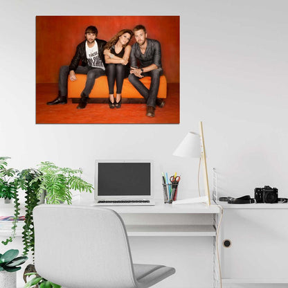 Lady Antebellum Country Pop Band Music Art Wall Art Print Poster