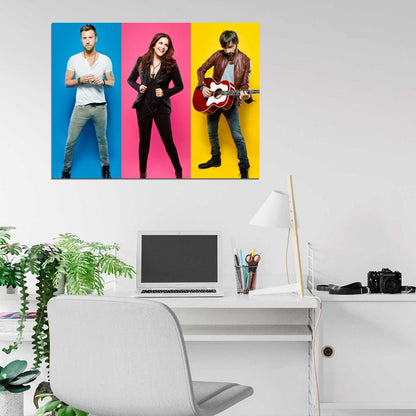 Lady Antebellum Country Pop Band Music Art Wall Art Print Poster