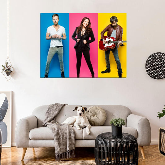 Lady Antebellum Country Pop Band Music Art Wall Art Print Poster