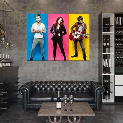 Lady Antebellum Country Pop Band Music Art Wall Art Print Poster