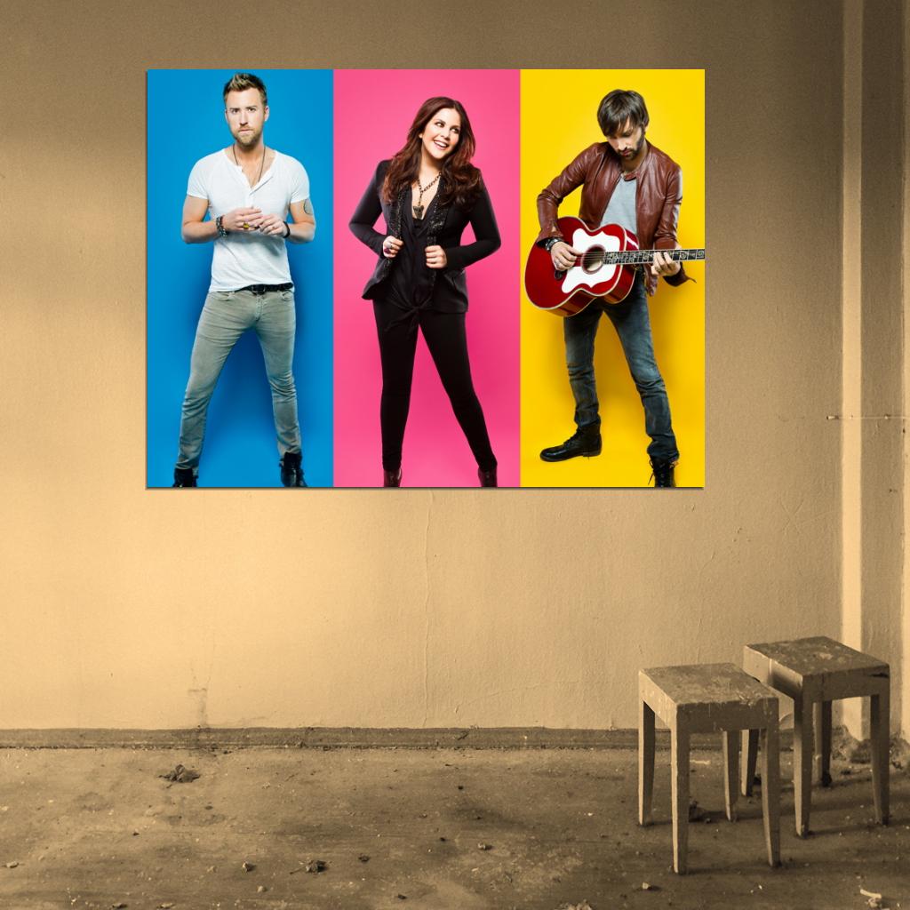 Lady Antebellum Country Pop Band Music Art Wall Art Print Poster