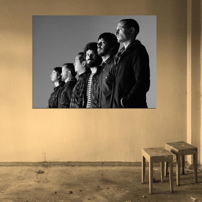 Linkin Park Rock Band Music BW Art Wall Art Print Poster