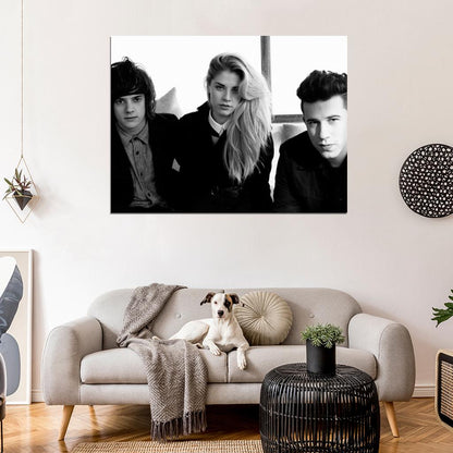 London Grammar Indie Pop Band Music BW Art Wall Art Print Poster