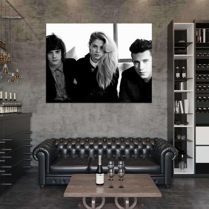 London Grammar Indie Pop Band Music BW Art Wall Art Print Poster