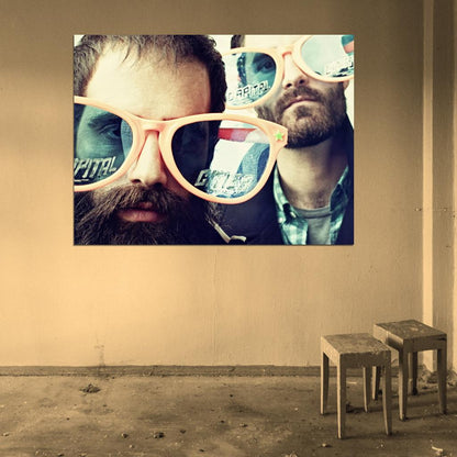 Capital Cities Glasses Indie Pop Band Music Art Wall Art Print Poster