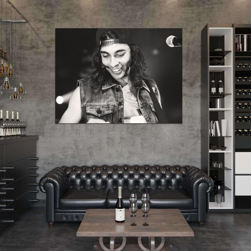 Pierce The Veil Vic Fuentes Hardcore Rock Band Music BW Art Wall Art Print Poster