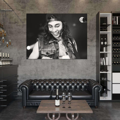Pierce The Veil Vic Fuentes Hardcore Rock Band Music BW Art Wall Art Print Poster