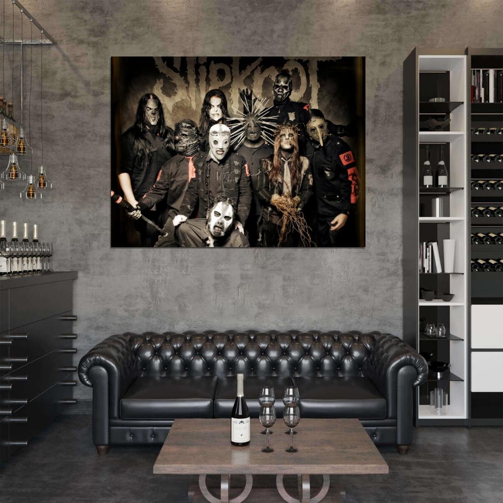 Slipknot Heavy Nu Metal Band Music Art Wall Art Print Poster