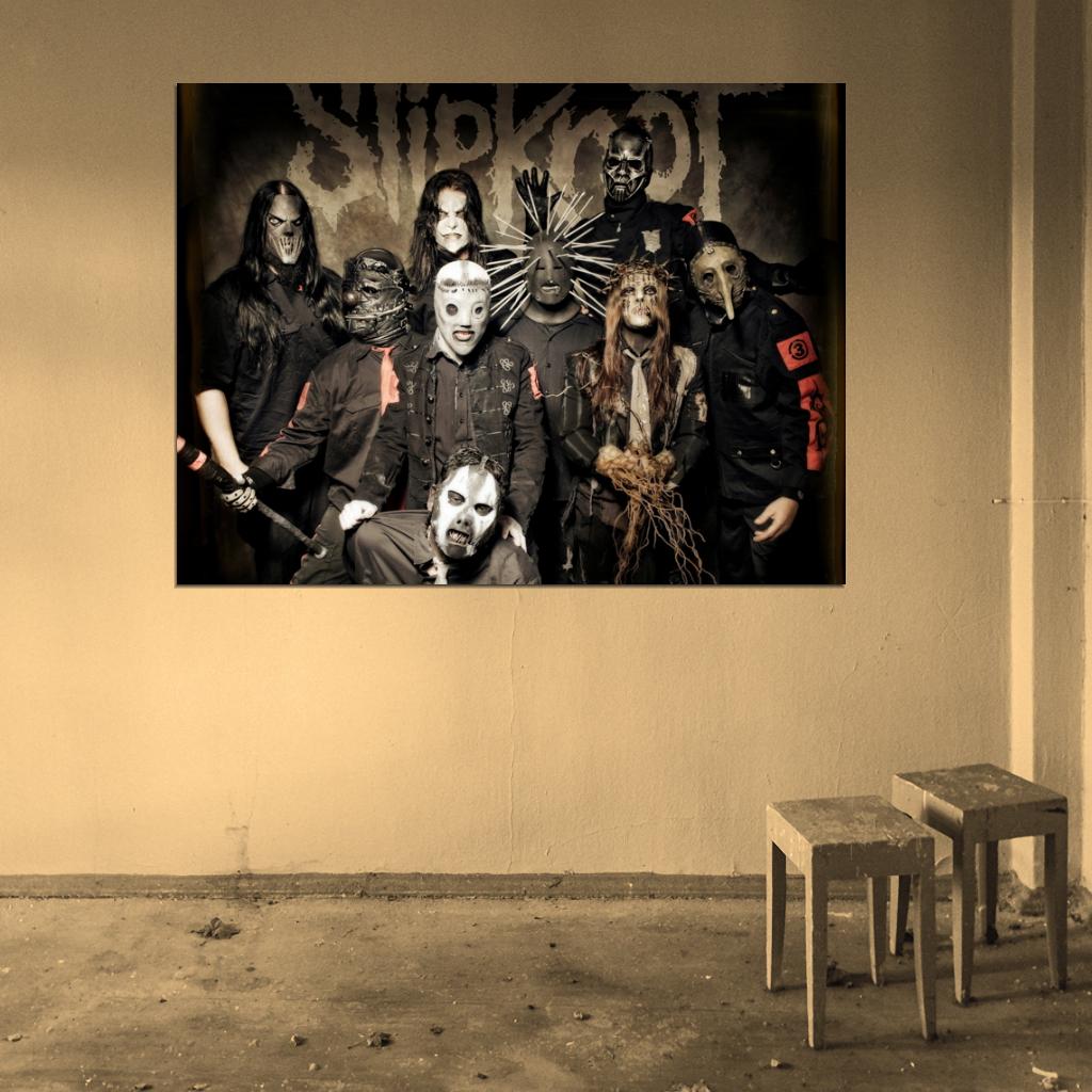 Slipknot Heavy Nu Metal Band Music Art Wall Art Print Poster