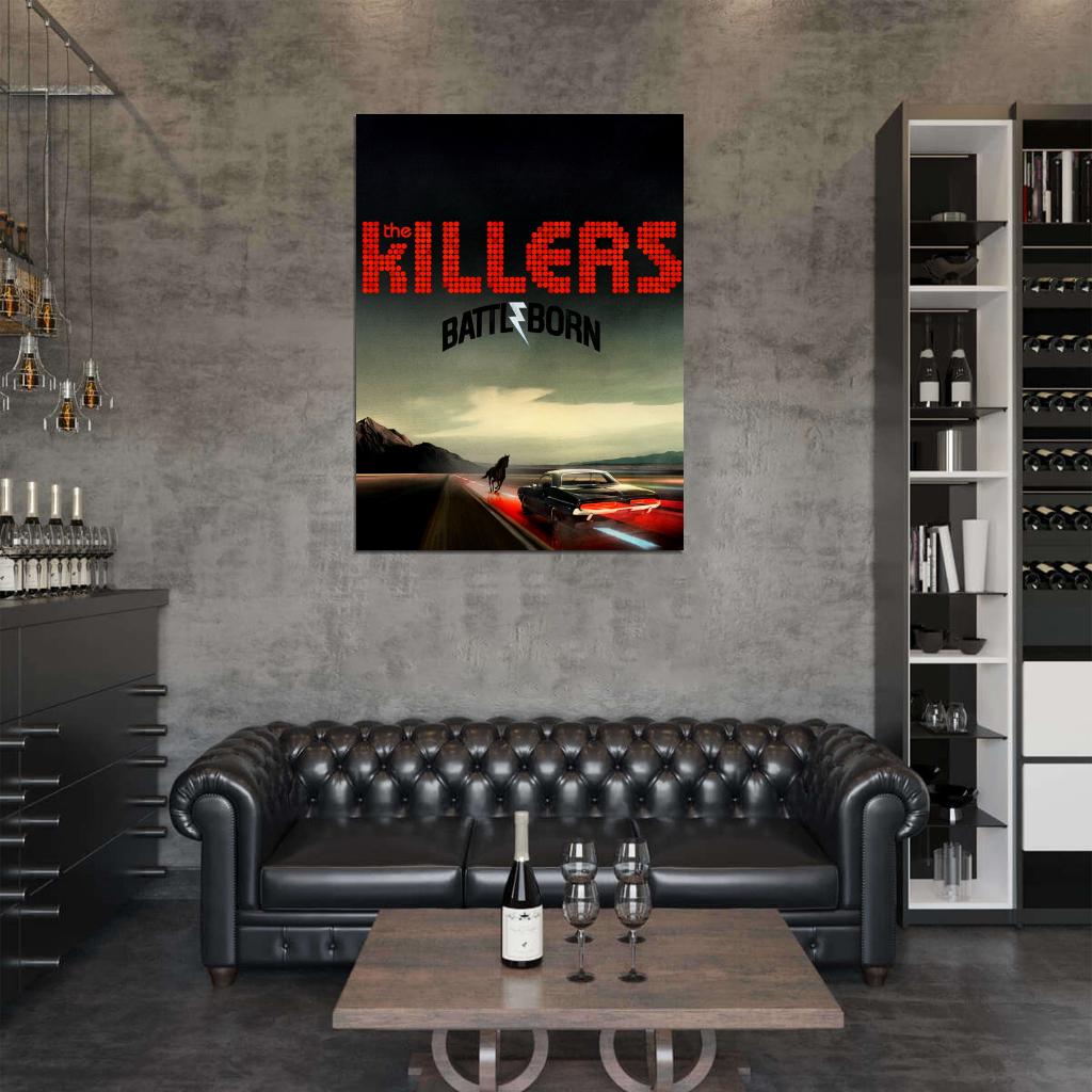 The Killers Battle Born Horse Car Indie Rock Band Music Art Wall Art Print Poster