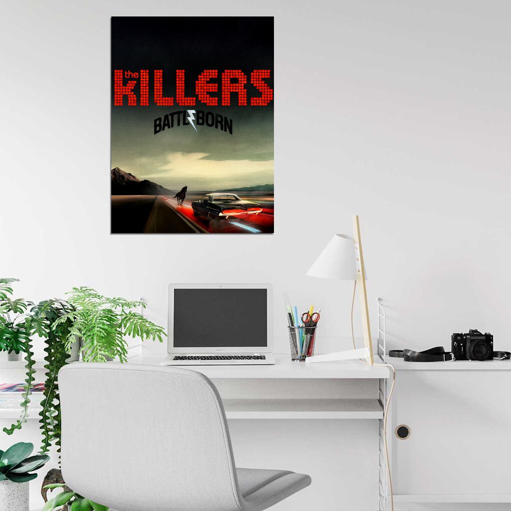 The Killers Battle Born Horse Car Indie Rock Band Music Art Wall Art Print Poster