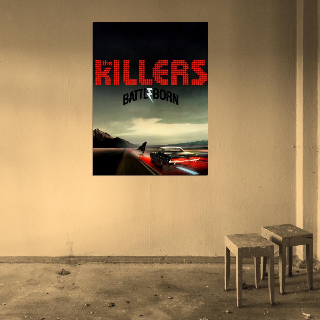 The Killers Battle Born Horse Car Indie Rock Band Music Art Wall Art Print Poster