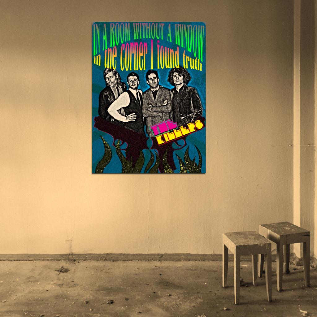 The Killers Painting Art Vintage Indie Rock Band Music Art Wall Art Print Poster