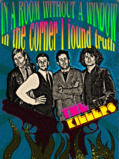 The Killers Painting Art Vintage Indie Rock Band Music Art Wall Art Print Poster