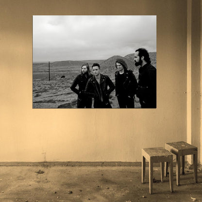 The Killers Indie Rock Band Music BW Art Wall Art Print Poster