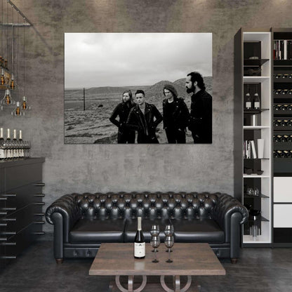 The Killers Indie Rock Band Music BW Art Wall Art Print Poster