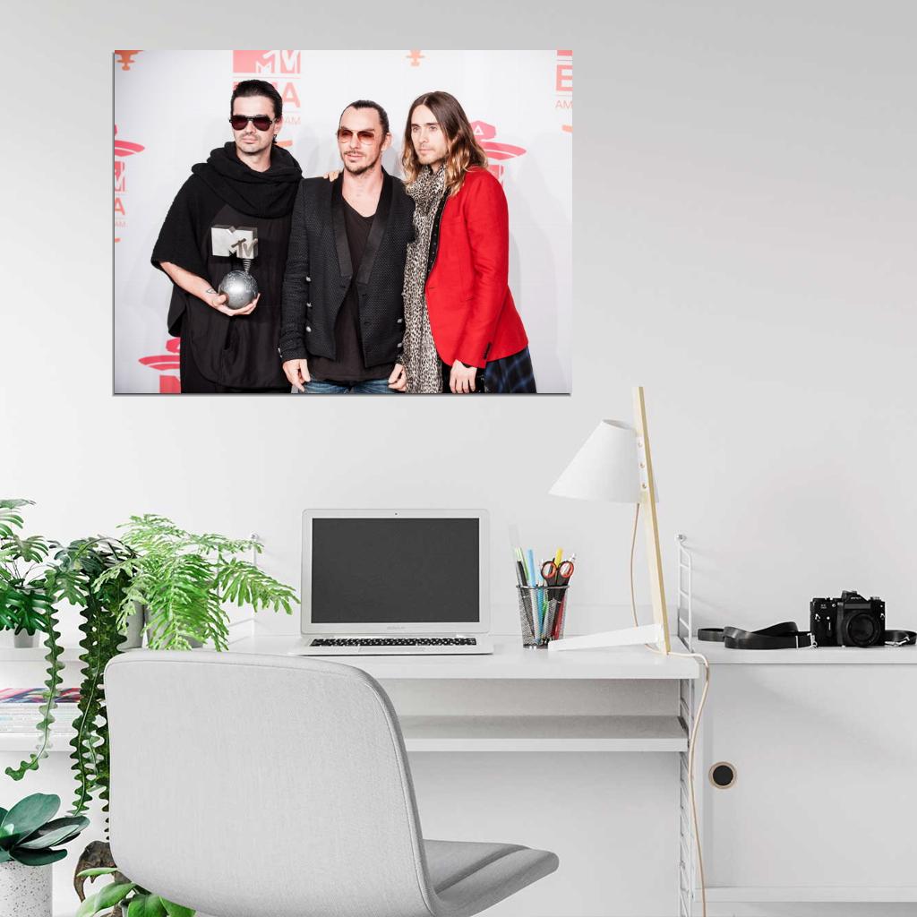 30 Seconds to Mars Rock Band Music Art Wall Art Print Poster