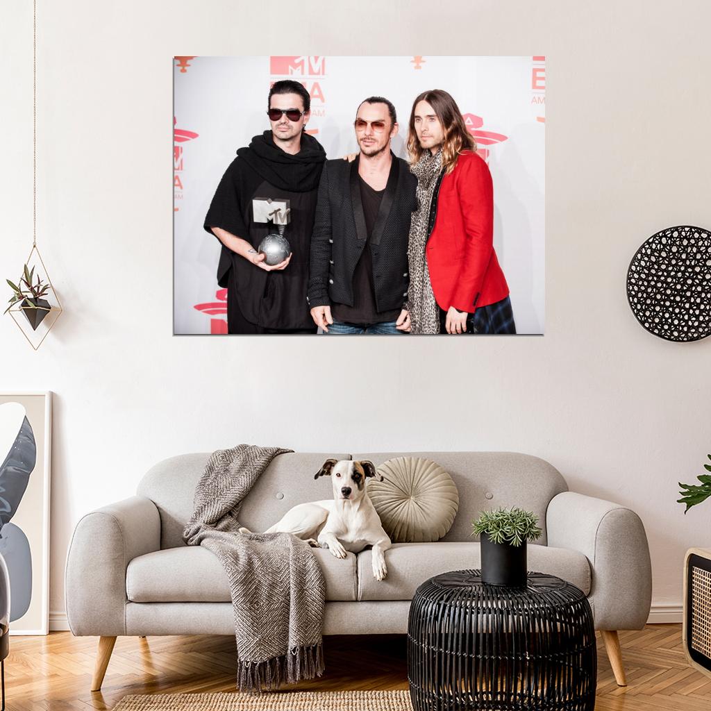 30 Seconds to Mars Rock Band Music Art Wall Art Print Poster