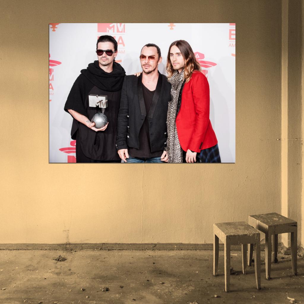 30 Seconds to Mars Rock Band Music Art Wall Art Print Poster