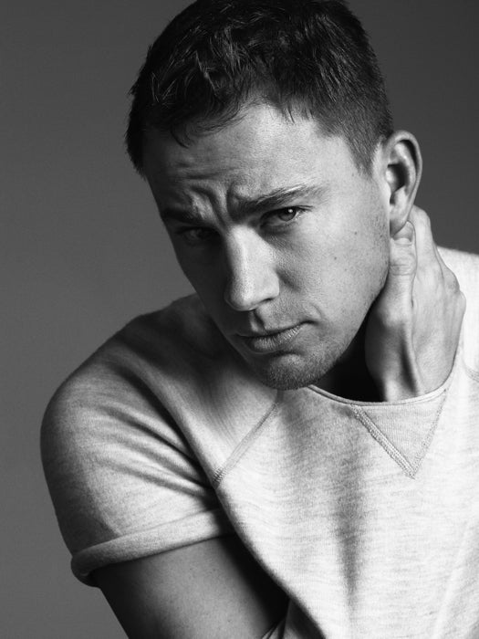 Channing Tatum Portrait Actor BW Art Wall Art Print Poster