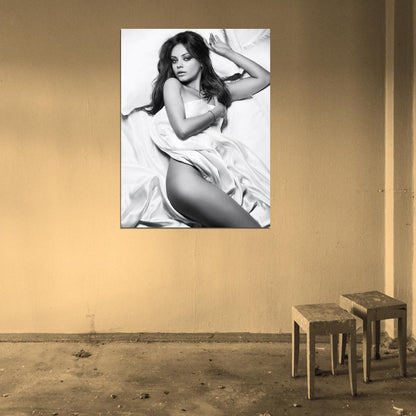 Mila Kunis Hot Sexy Actress BW Art Wall Art Print Poster