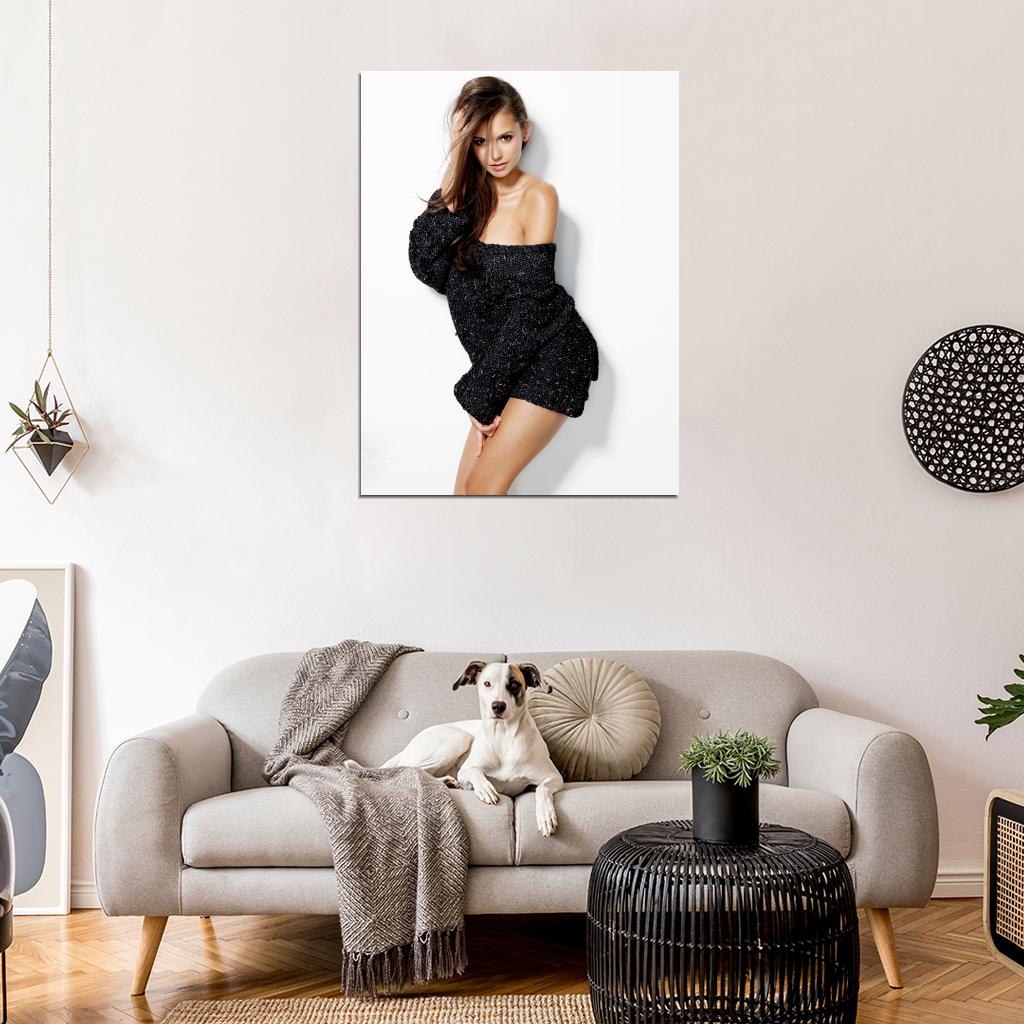 Nina Dobrev Sexy Actress Art Wall Art Print Poster