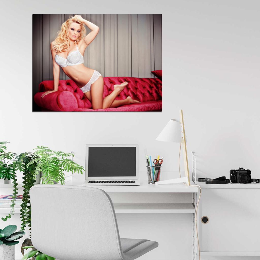 Pamela Anderson Tattoo Sexy Hot Model Actress Art Wall Art Print Poster