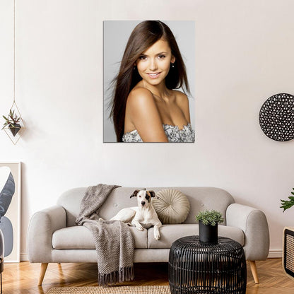 Nina Dobrev Cute Sexy Portrait Actress Art Wall Art Print Poster