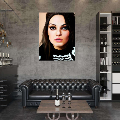 Mila Kunis Portrait Painting Actress Art Wall Art Print Poster