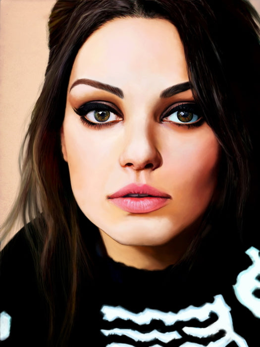 Mila Kunis Portrait Painting Actress Art Wall Art Print Poster