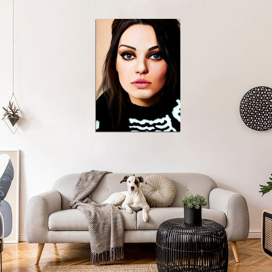 Mila Kunis Portrait Painting Actress Art Wall Art Print Poster