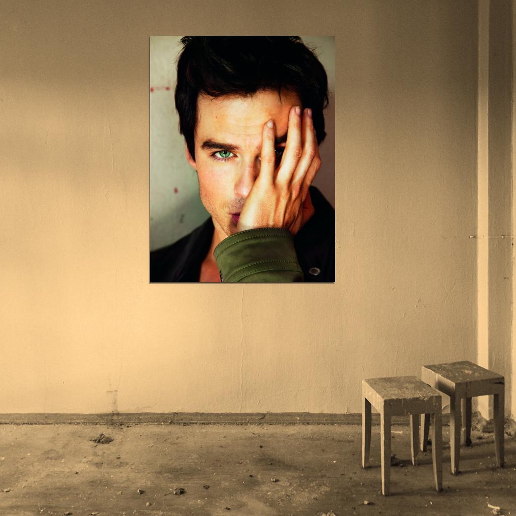 Ian Somerhalder Portrait Actor Art Wall Art Print Poster