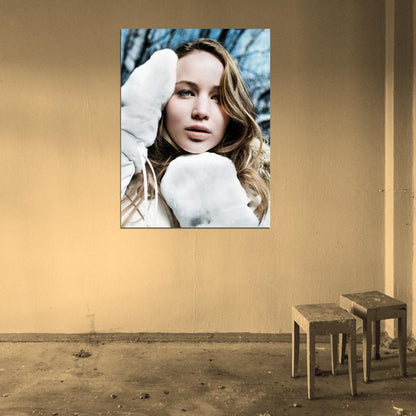 Jennifer Lawrence Portrait Actress Art Wall Art Print Poster