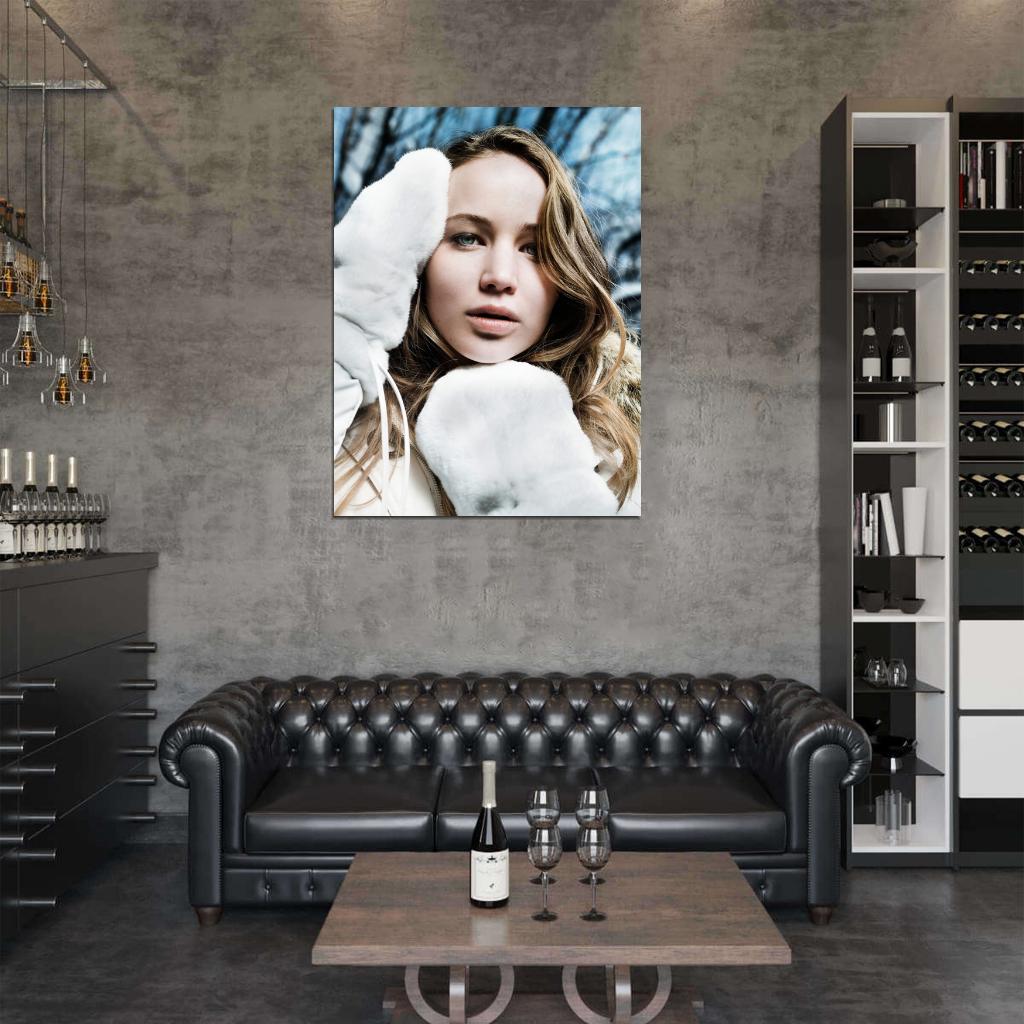 Jennifer Lawrence Portrait Actress Art Wall Art Print Poster